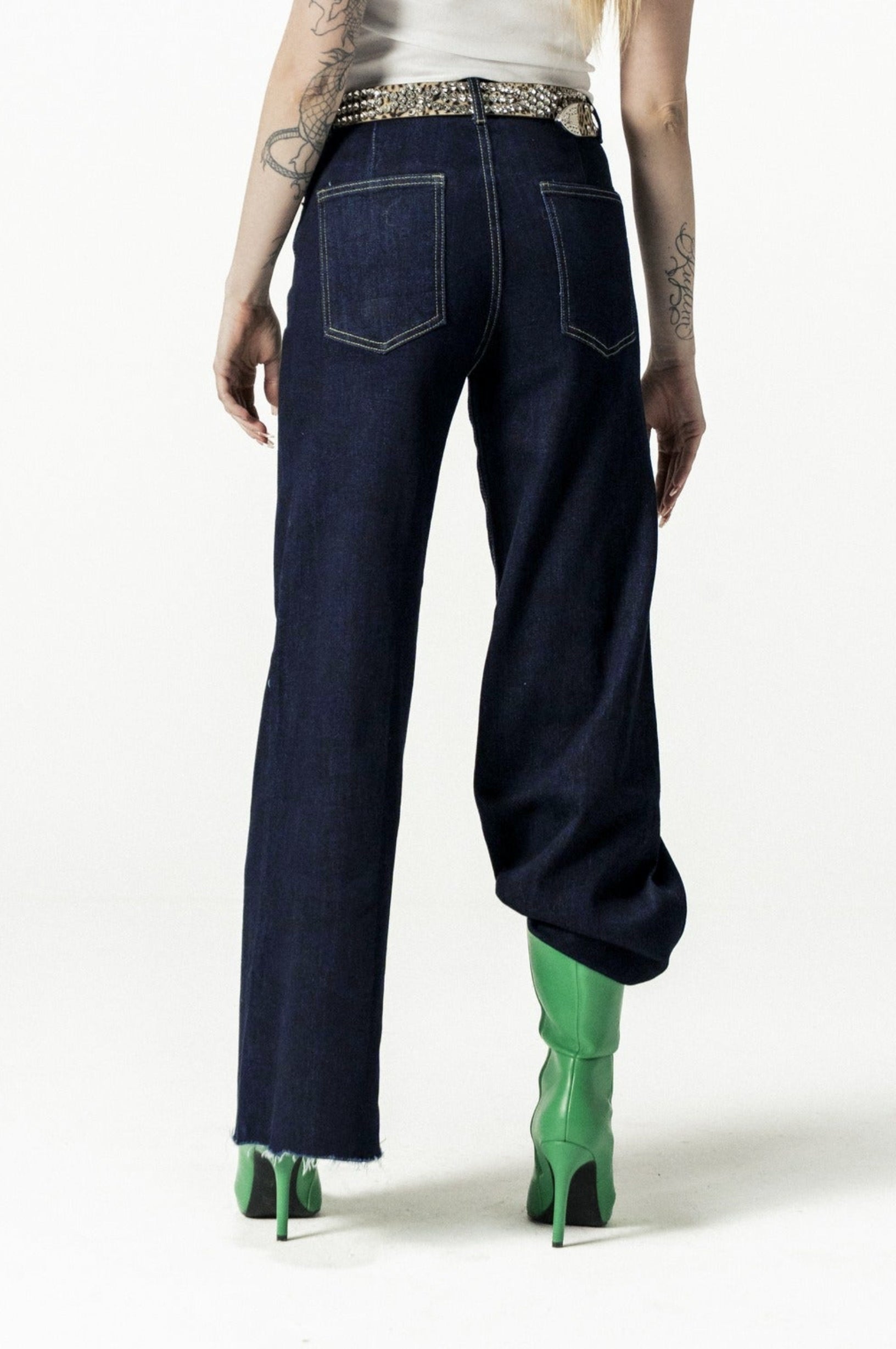 Bigall Denim "DIVA" CuzYouCan't Dark Blue/Glitter