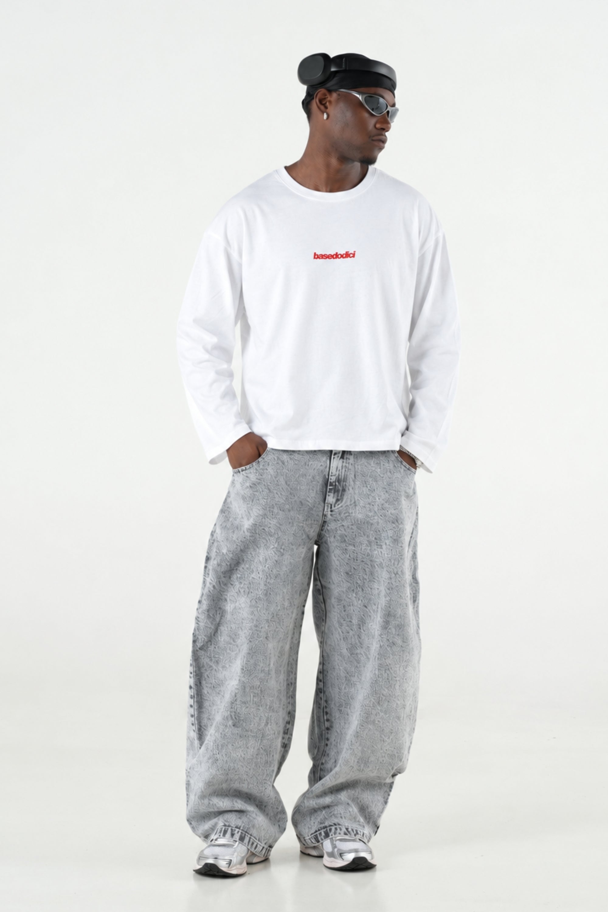 Longsleeve "B12LAB" Bloodline White/Red