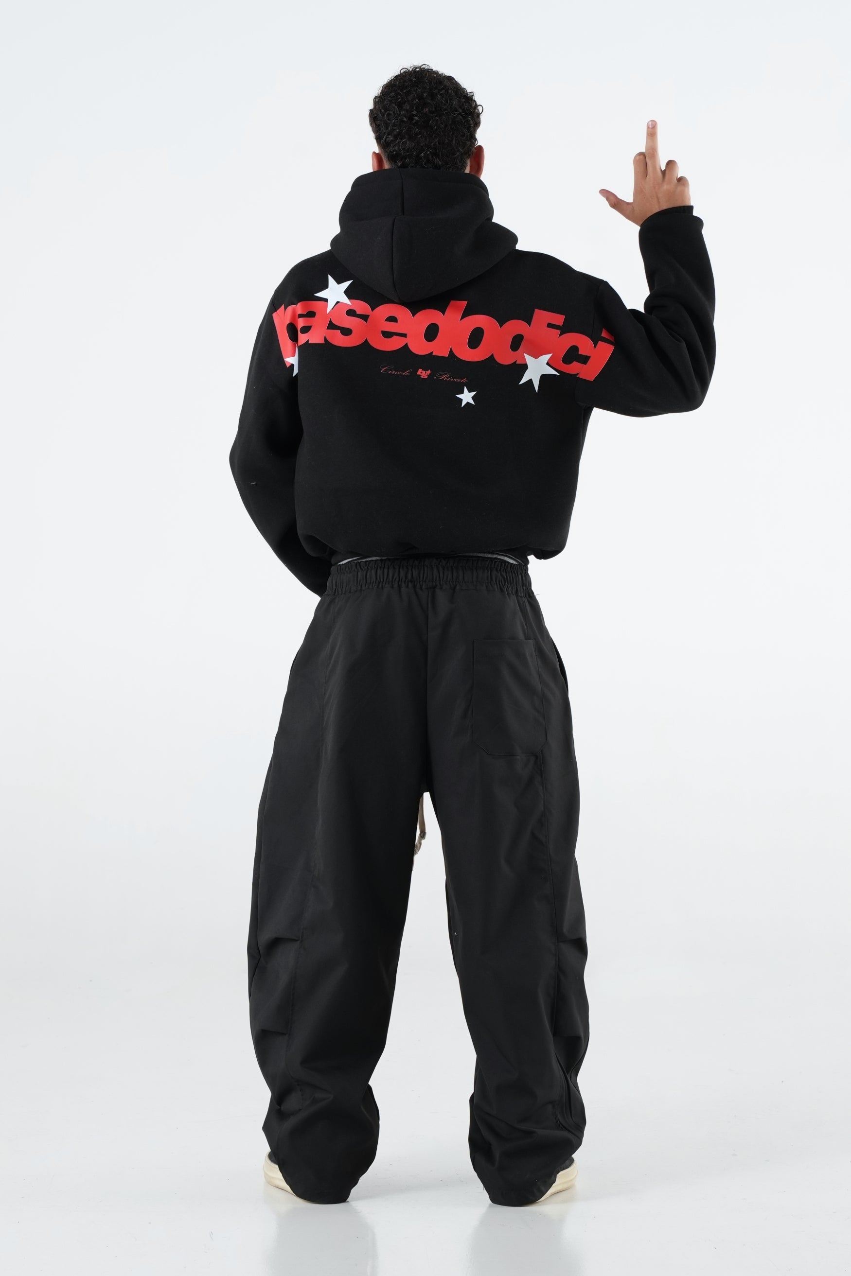 Hoodie "THE NOISE" BackLogoStars Black/Red