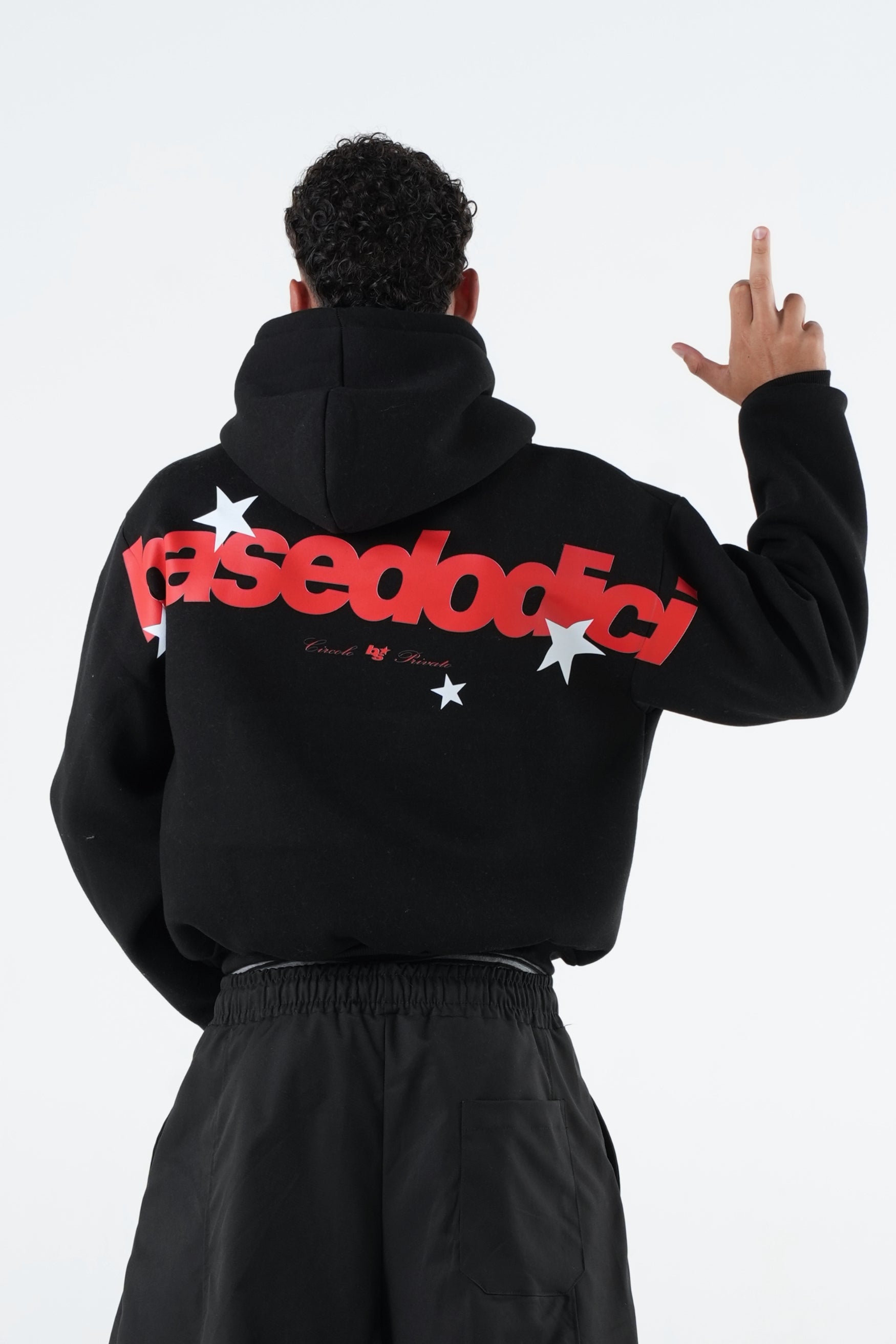 Hoodie "THE NOISE" BackLogoStars Black/Red