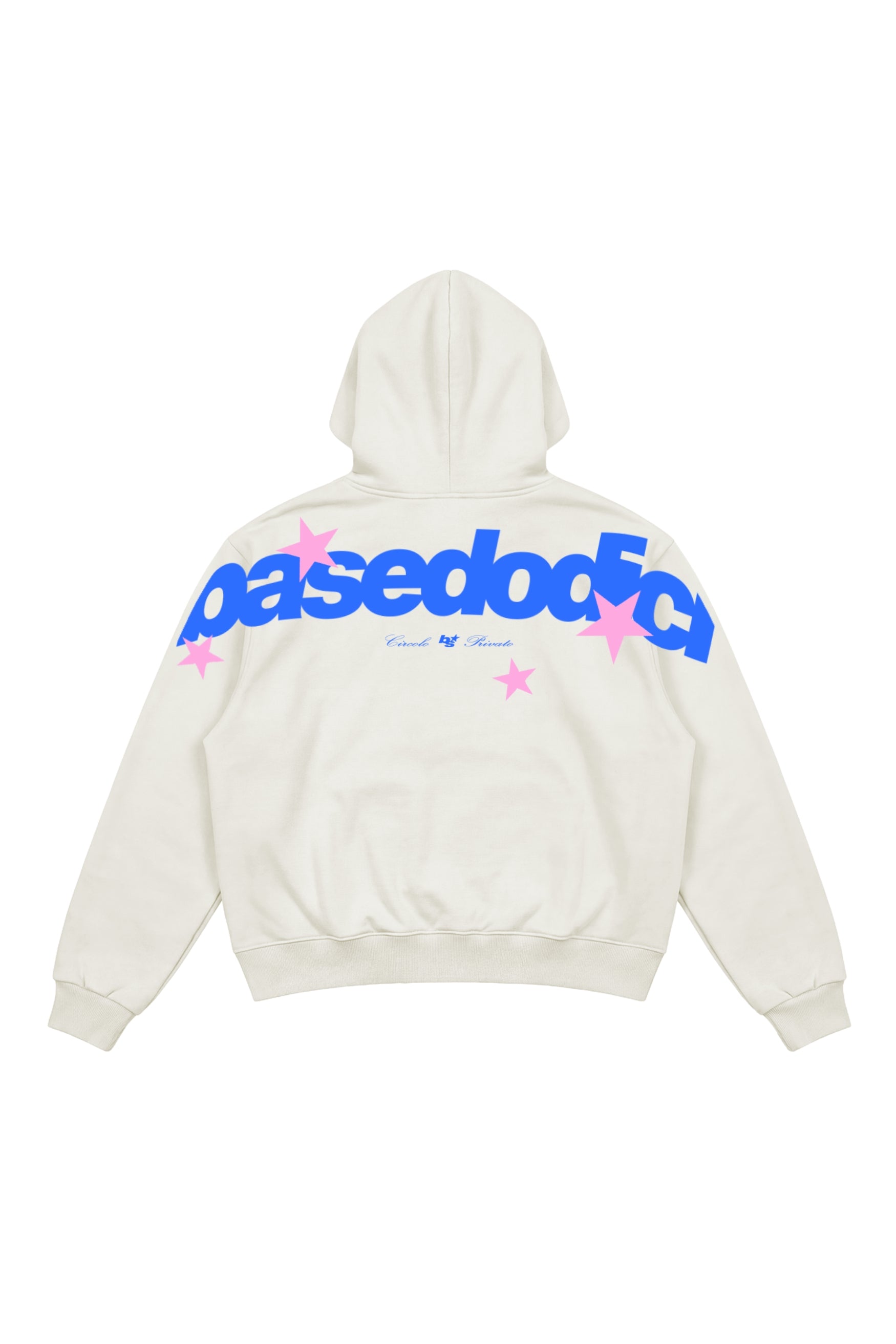 Hoodie "THE NOISE" BackLogoStars White/Blue
