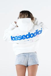 Hoodie "THE NOISE" BackLogoStars White/Blue