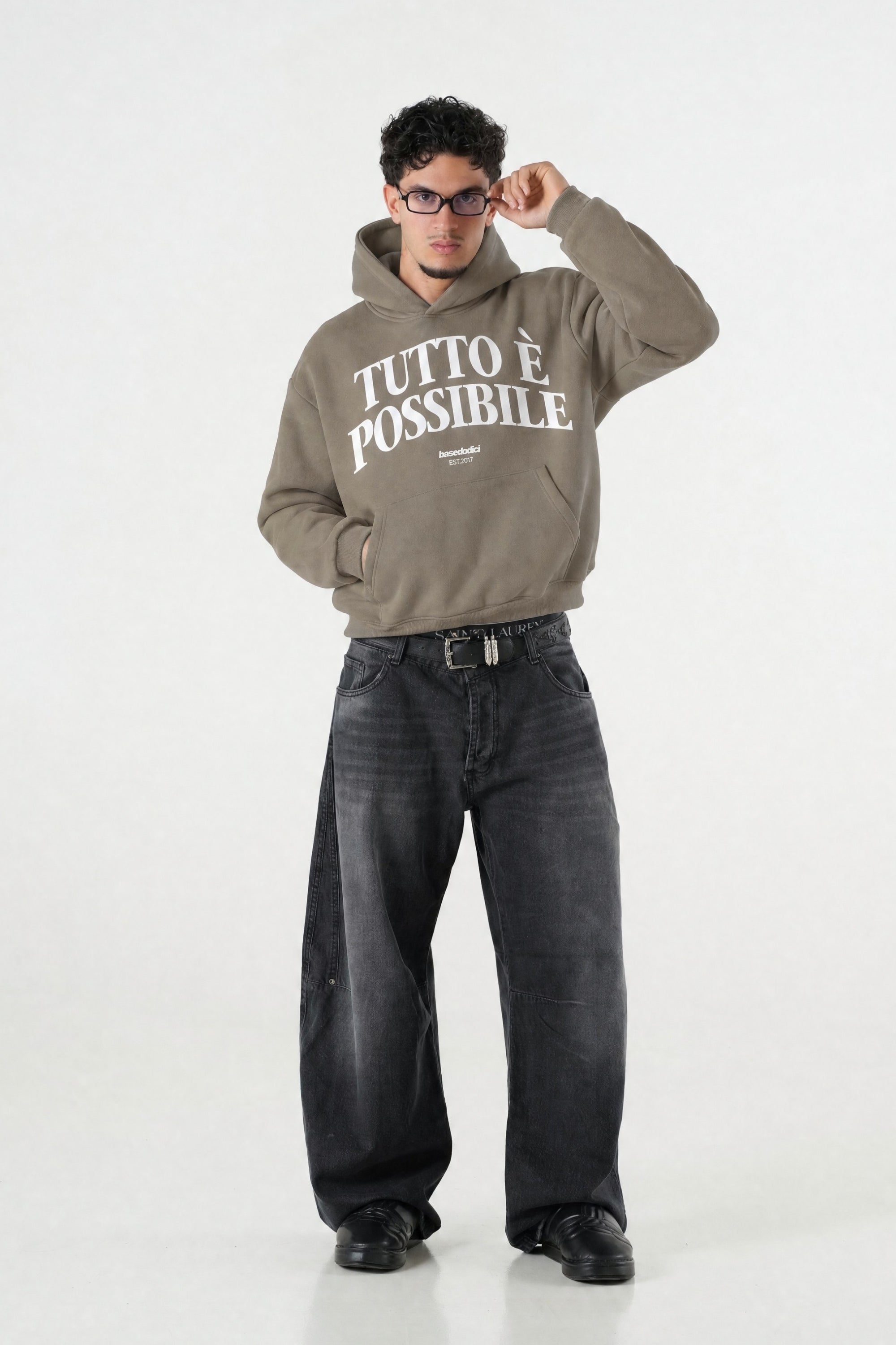 Hoodie "B12LAB" TuttoèPossibile Brown/White