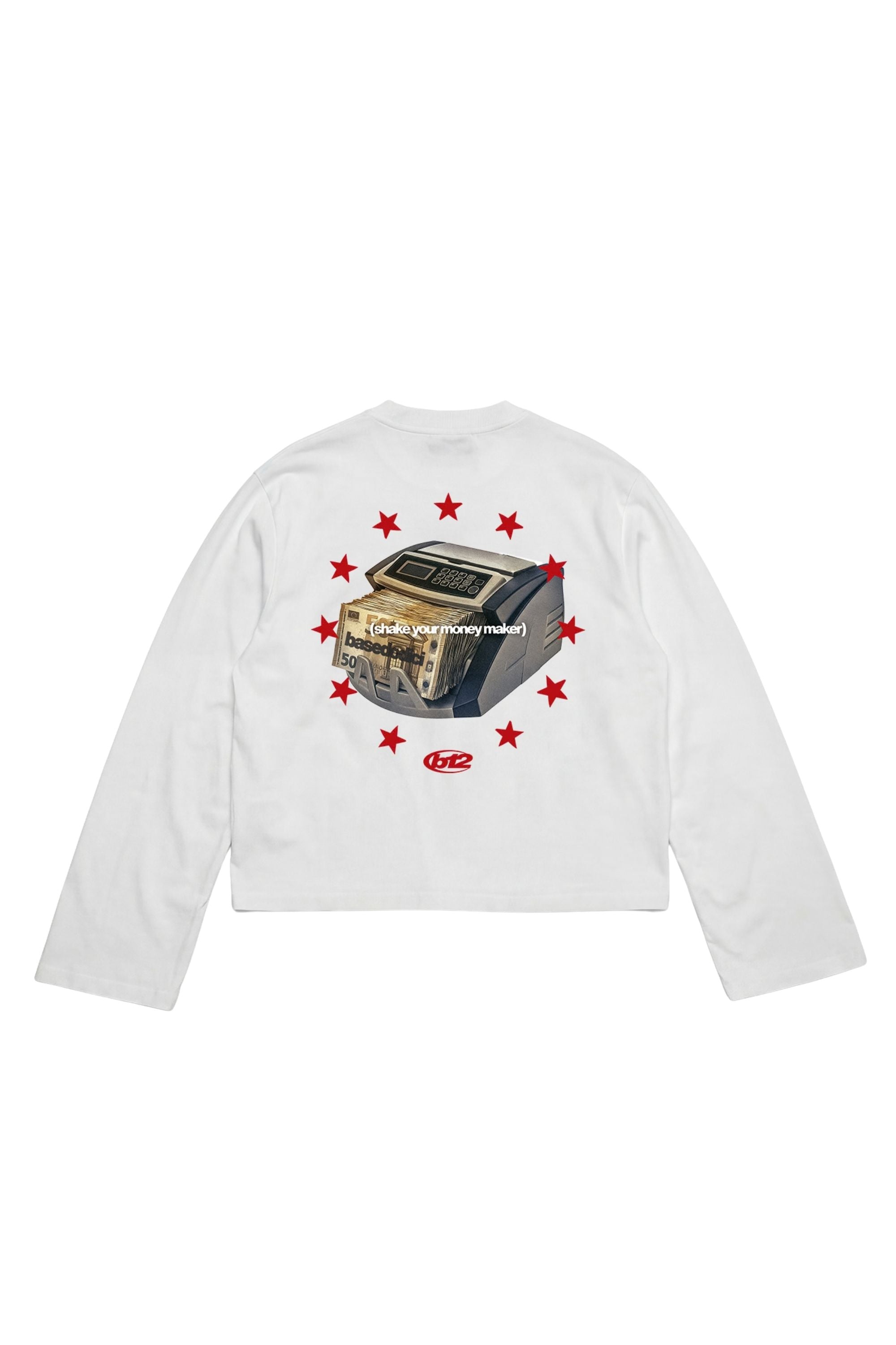 Longsleeve "BROKENNESS" MoneyMaker White