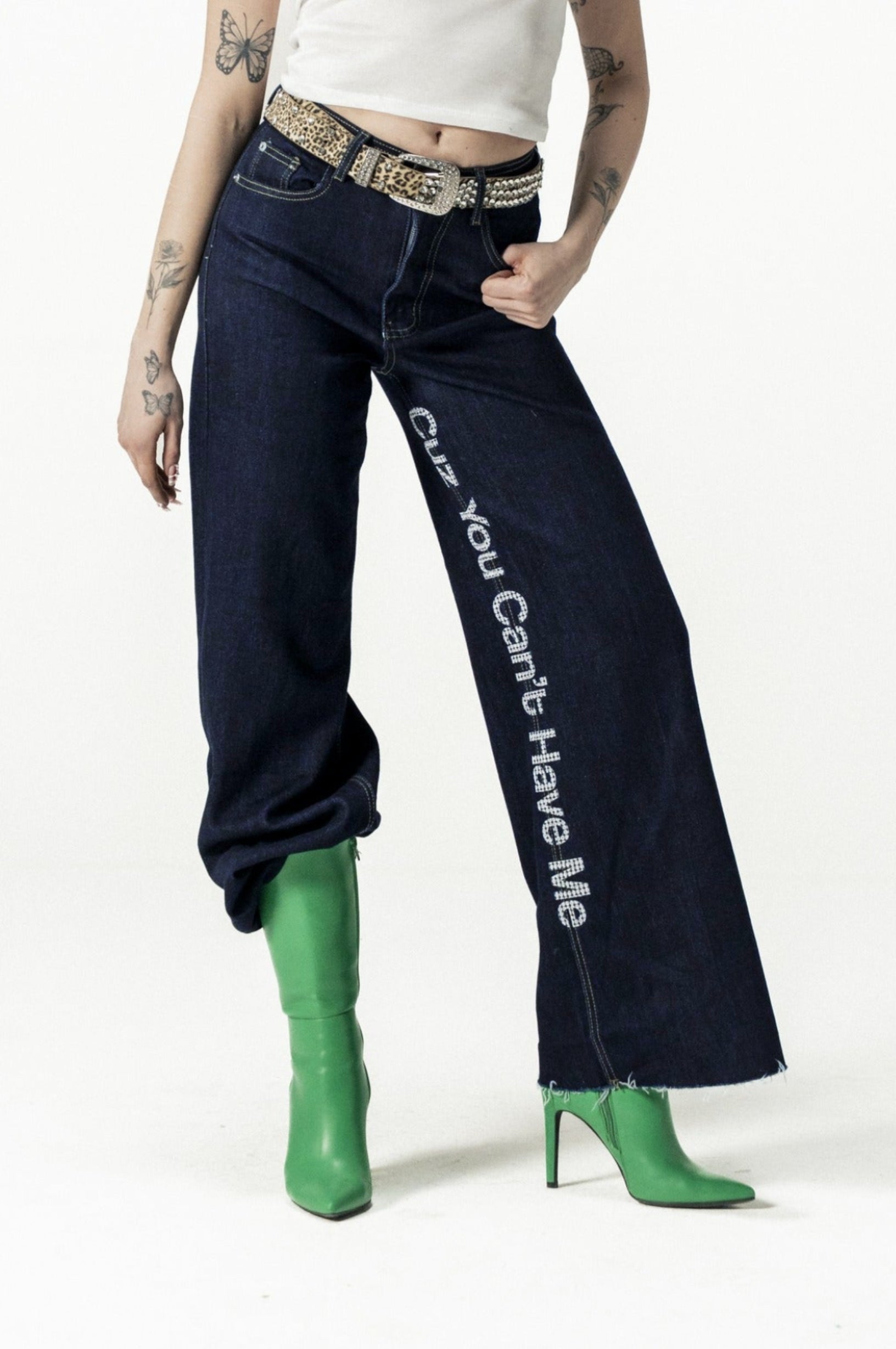 Bigall Denim "DIVA" CuzYouCan't Dark Blue/Glitter