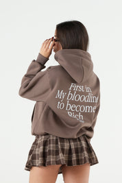 Hoodie "B12LAB" Bloodline Brown/White
