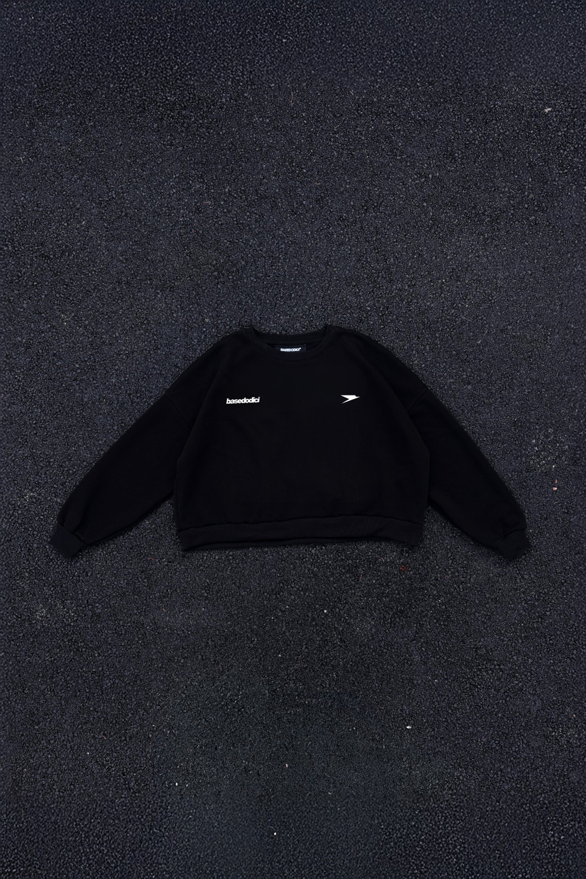 Crewneck “CAMO4PLAYERS” BackLogo Black/CamoBlue