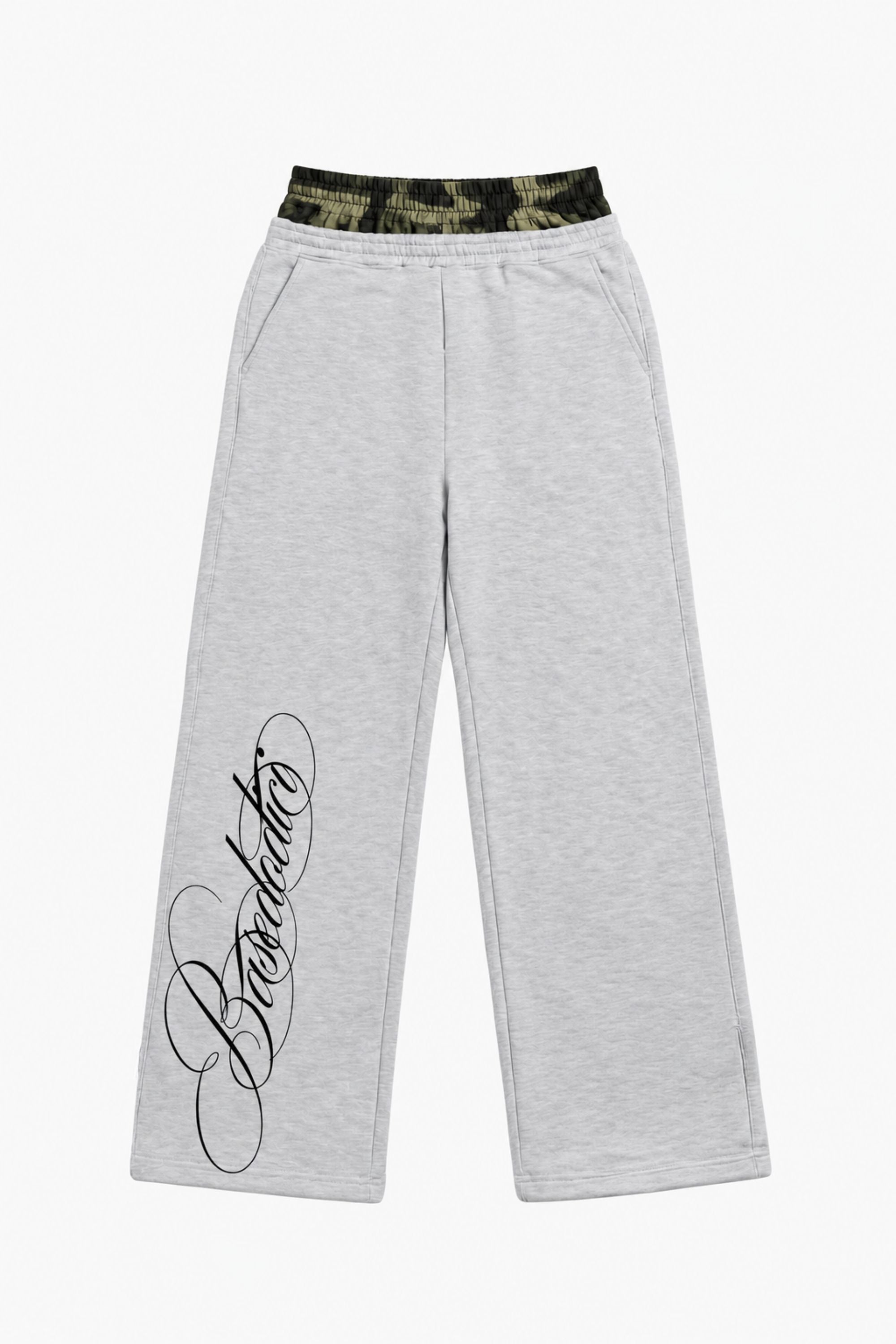 Fleece Pants "BROKENNESS" DoubleLayer AshGrey/Camo