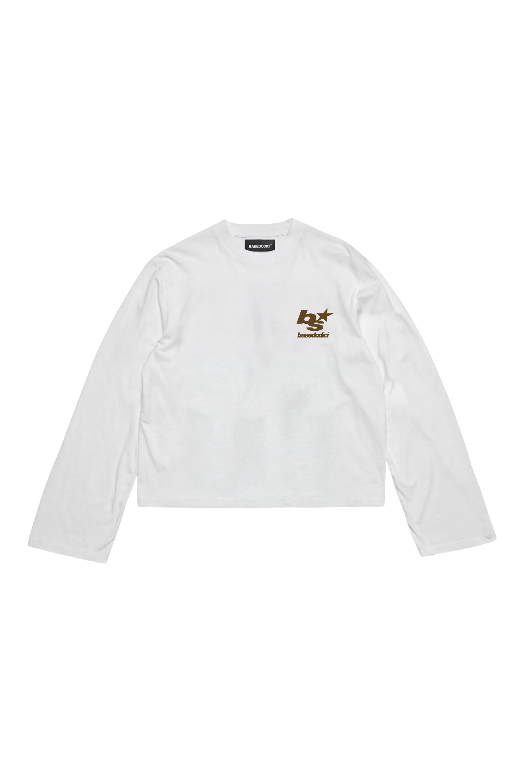 Longsleeve "THE NOISE" BackLogoStars White/Brown