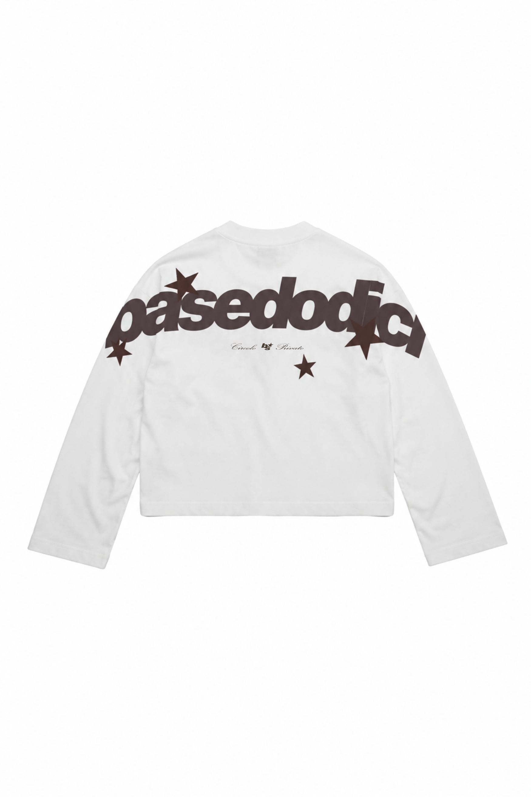 Longsleeve "THE NOISE" BackLogoStars White/Brown