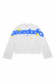 Longsleeve "THE NOISE" BackLogoStars White/Blue