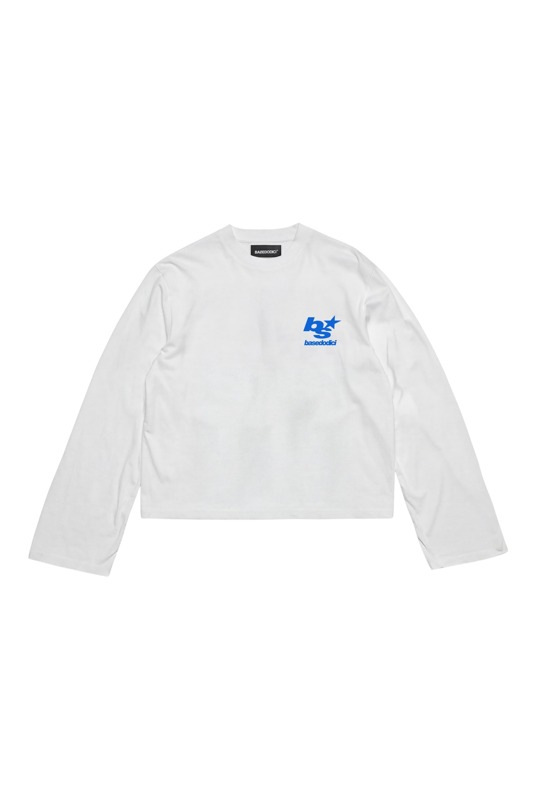 Longsleeve "THE NOISE" BackLogoStars White/Blue