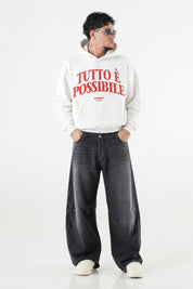 Hoodie "B12LAB" TuttoèPossibile White/RedGlitter