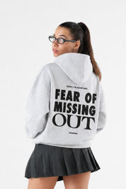 Hoodie "B12LAB" FOMO AshGrey/BlackFlock