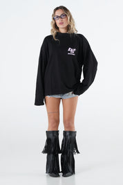 Longsleeve "THE NOISE" BackLogoStars Black/Pink