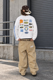 Longsleeve "LAST DELIVERY" BackLogos White