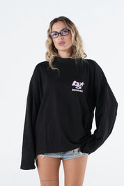 Longsleeve "THE NOISE" BackLogoStars Black/Pink