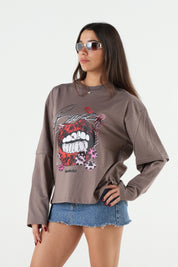 Longsleeve "B12LAB" BiteTheDust Grey