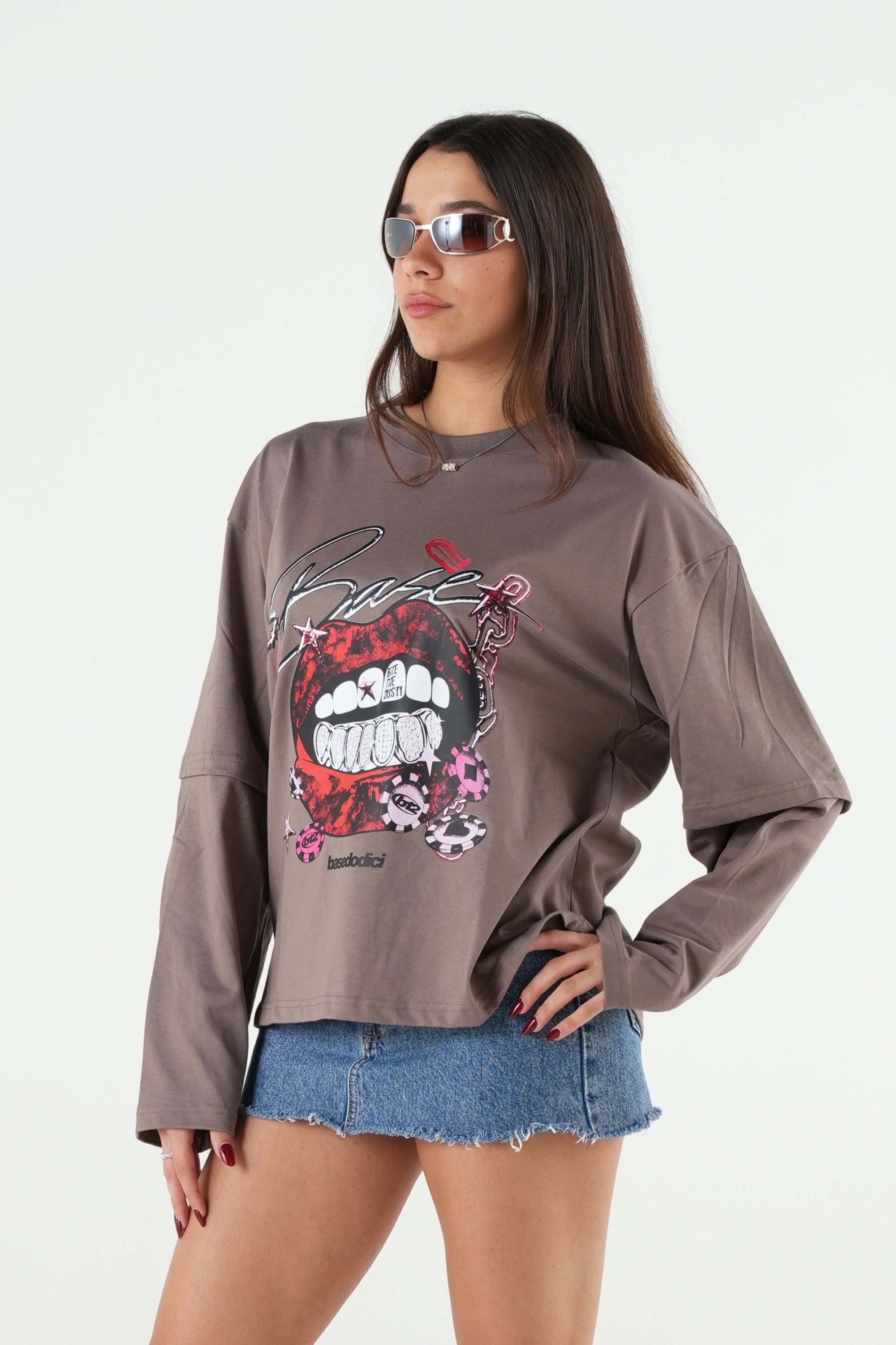 Longsleeve "B12LAB" BiteTheDust Grey