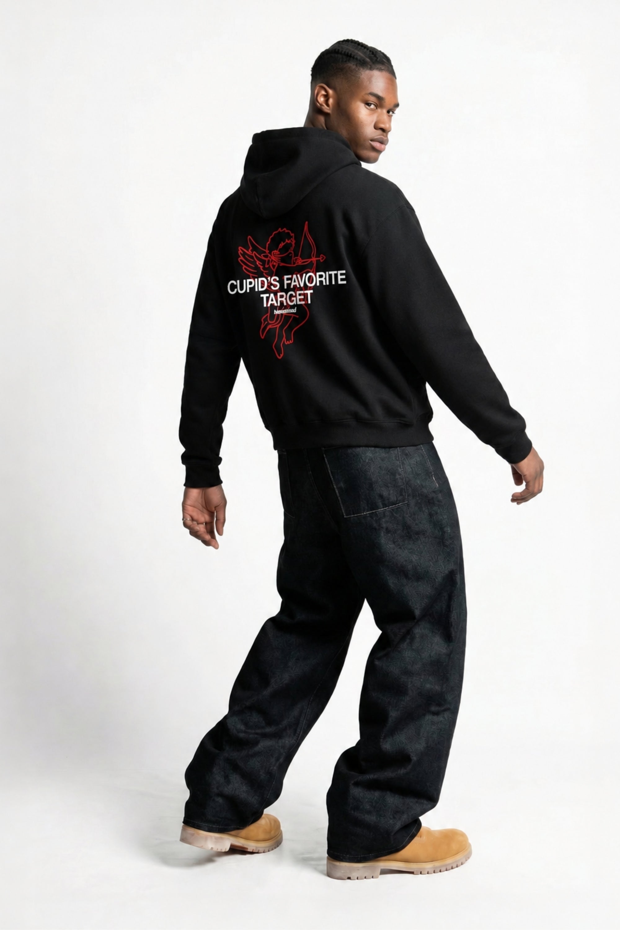 Hoodie "VALENTINE" Cupid Black