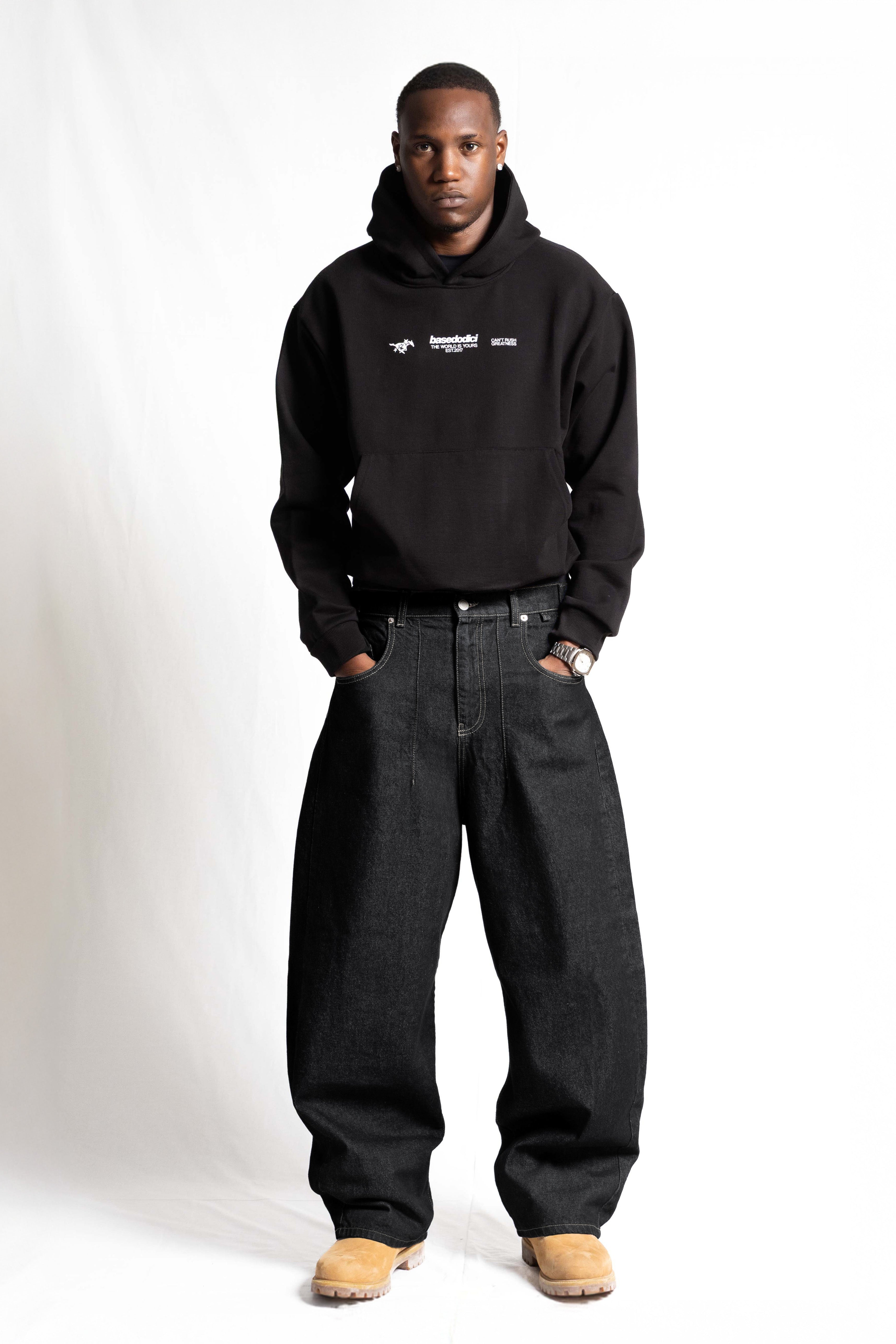 "RUDEBOY LDN" Bigall Denim Black Raw