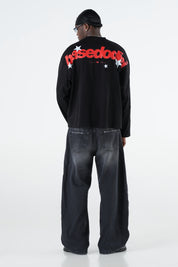 Longsleeve "THE NOISE" BackLogoStars Black/Red