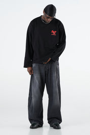 Longsleeve "THE NOISE" BackLogoStars Black/Red