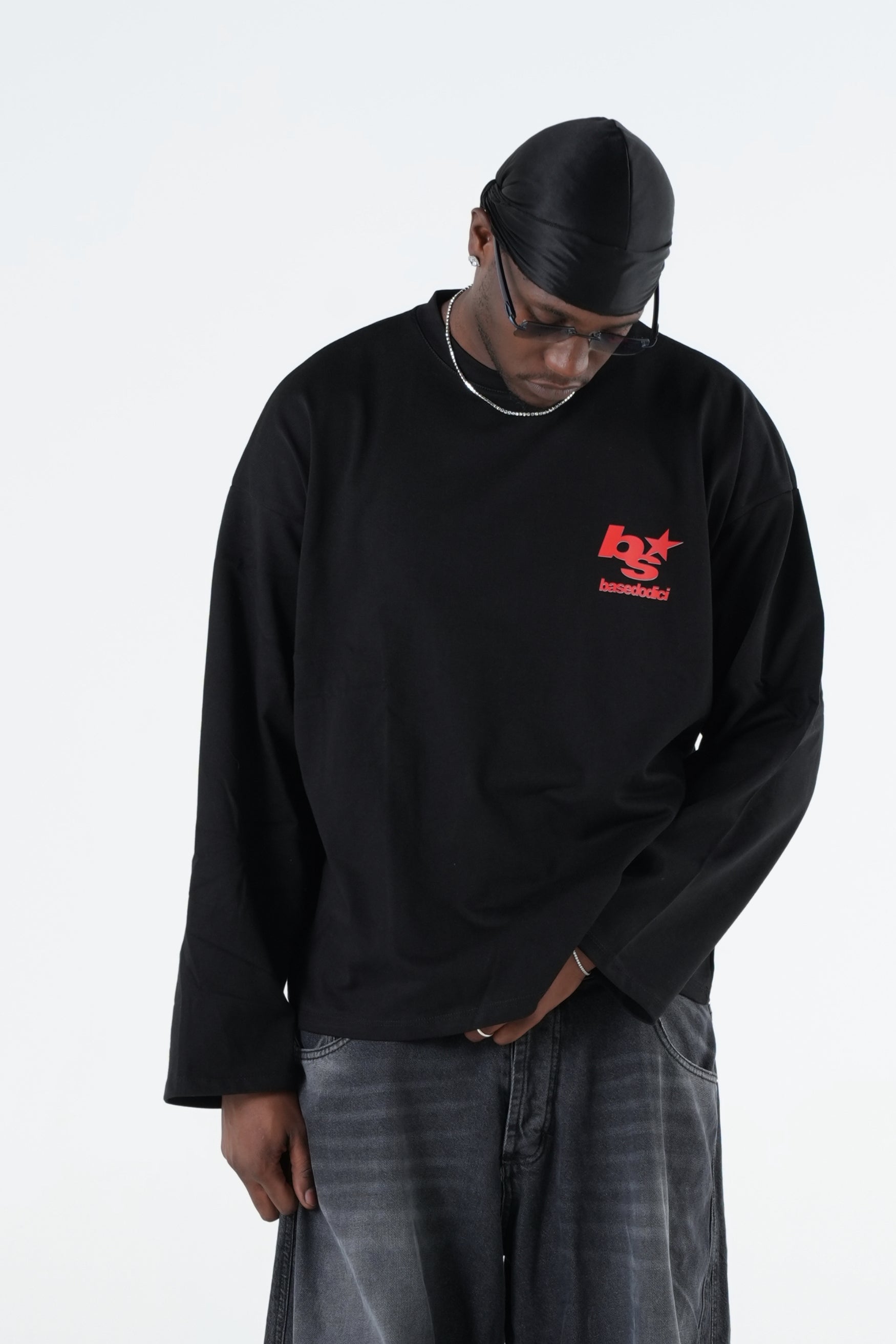 Longsleeve "THE NOISE" BackLogoStars Black/Red
