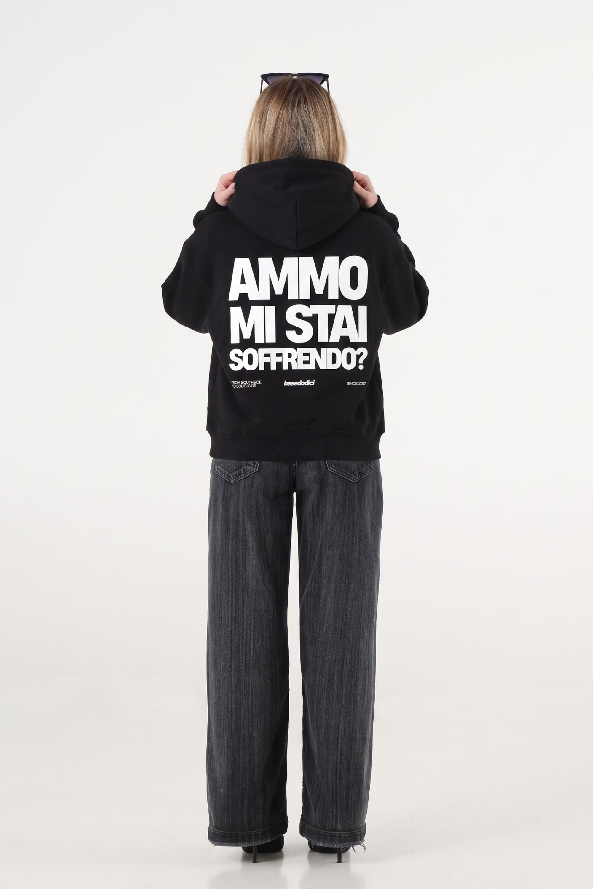 Hoodie "AMMO" MiStaiSoffrendo Black/White
