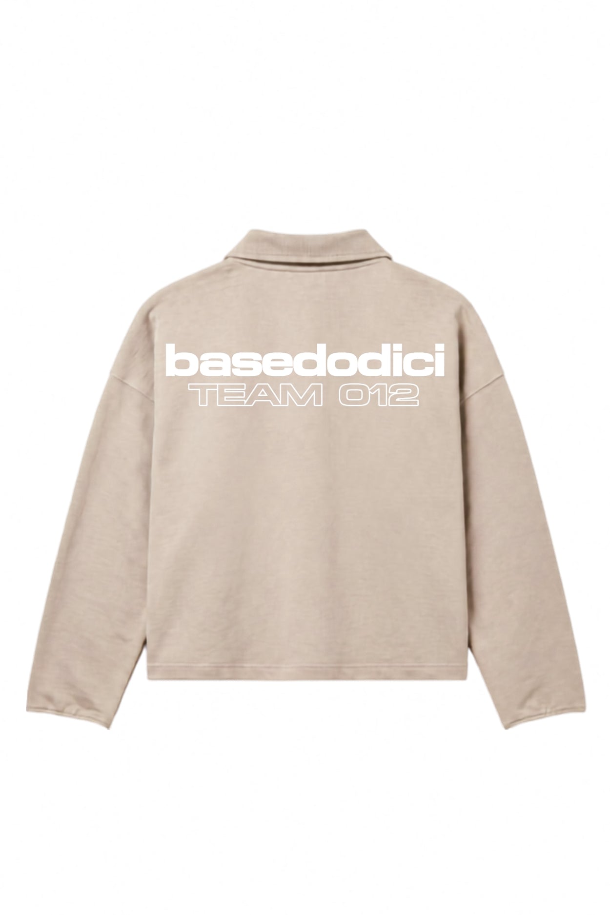 Polo Longsleeve "NEW MONEY" Team012 Beige/White