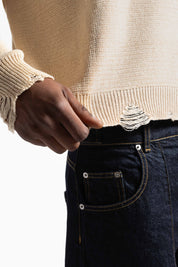 "RUDEBOY LDN" Knitwear Front Logo Cream