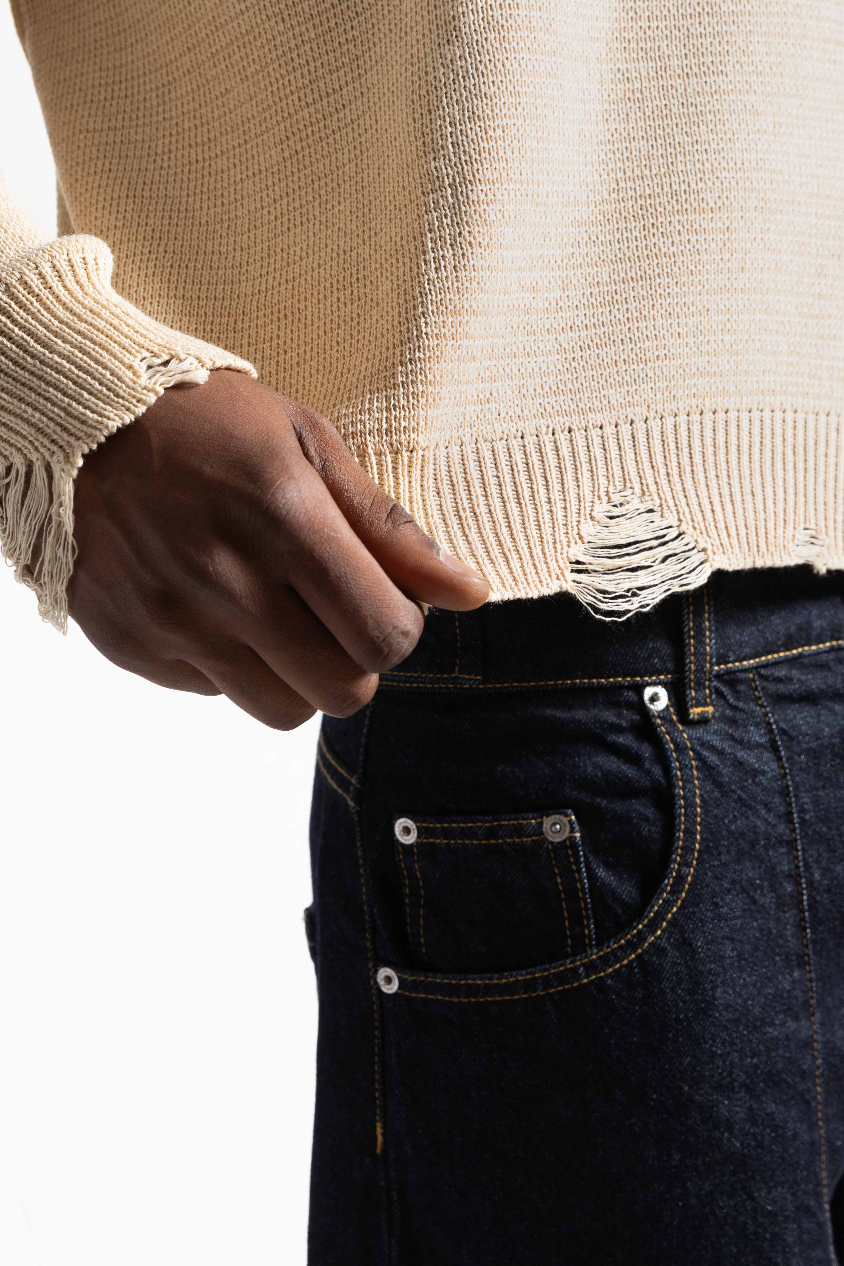 "RUDEBOY LDN" Knitwear Front Logo Cream