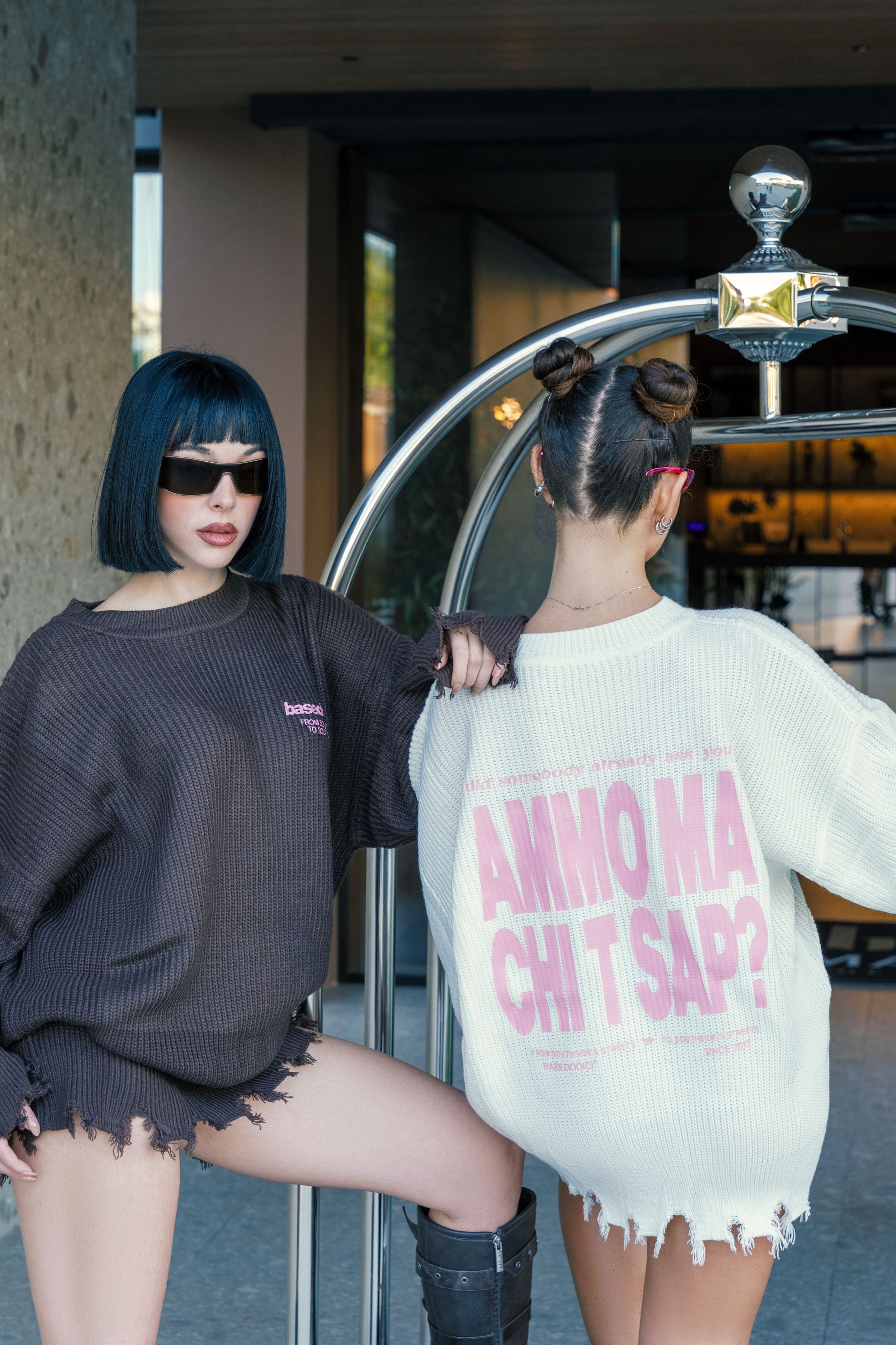 Knitwear "AMMO" CHI’T’SAP White/Pink