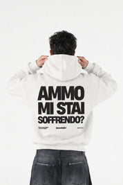 Hoodie "AMMO" MiStaiSoffrendo White/Black