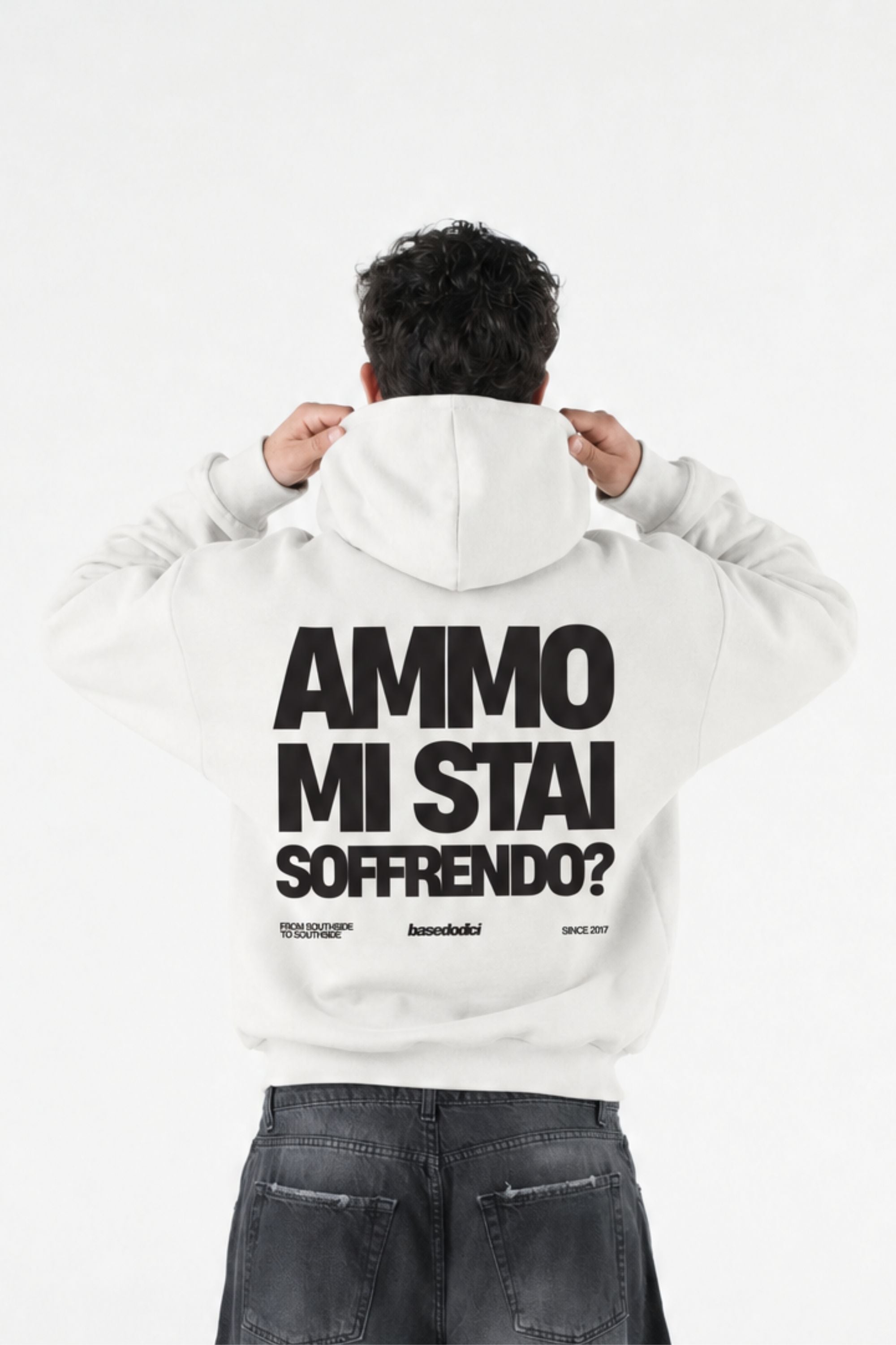 Hoodie "AMMO" MiStaiSoffrendo White/Black