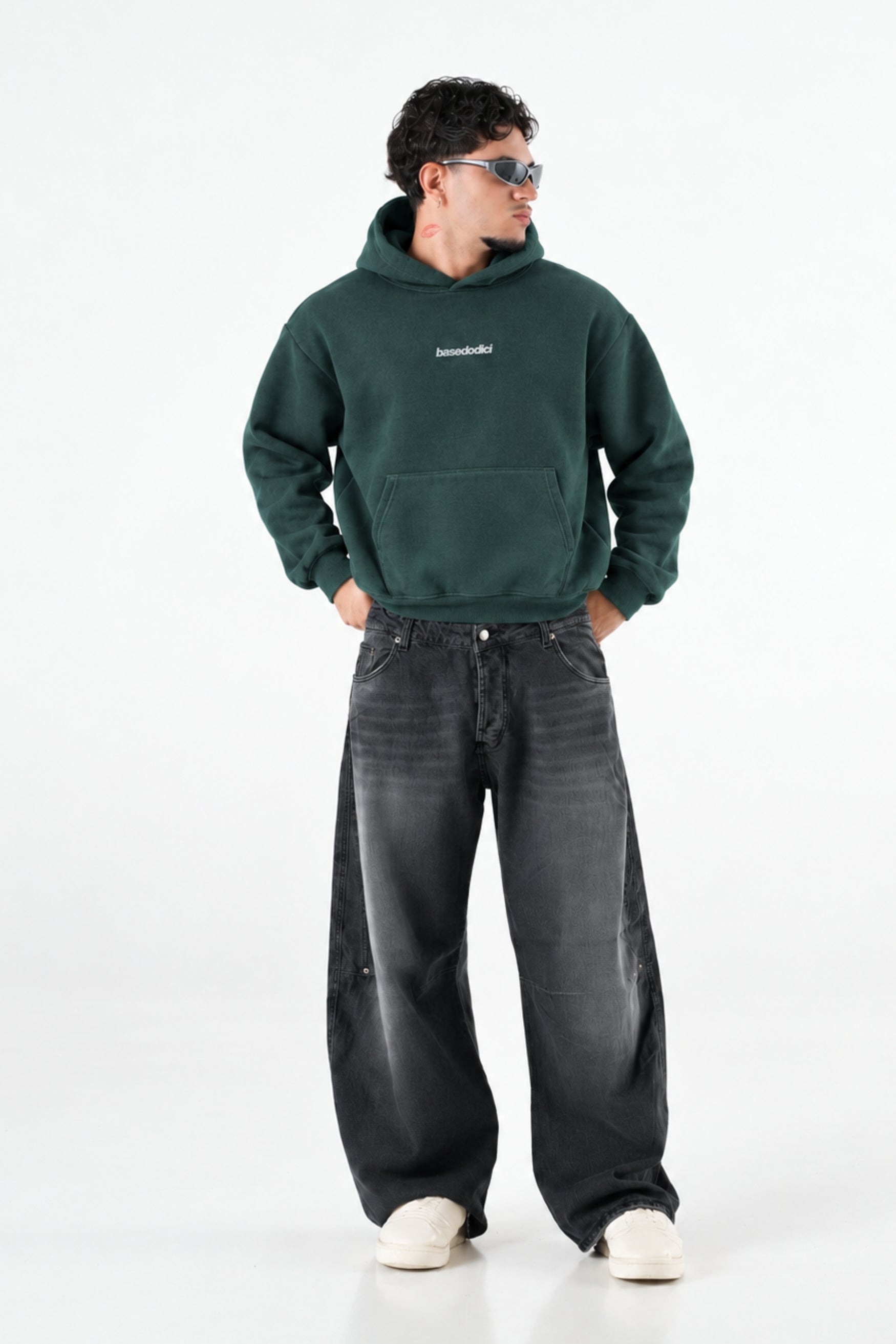 Hoodie "B12LAB" FOMO Green/White