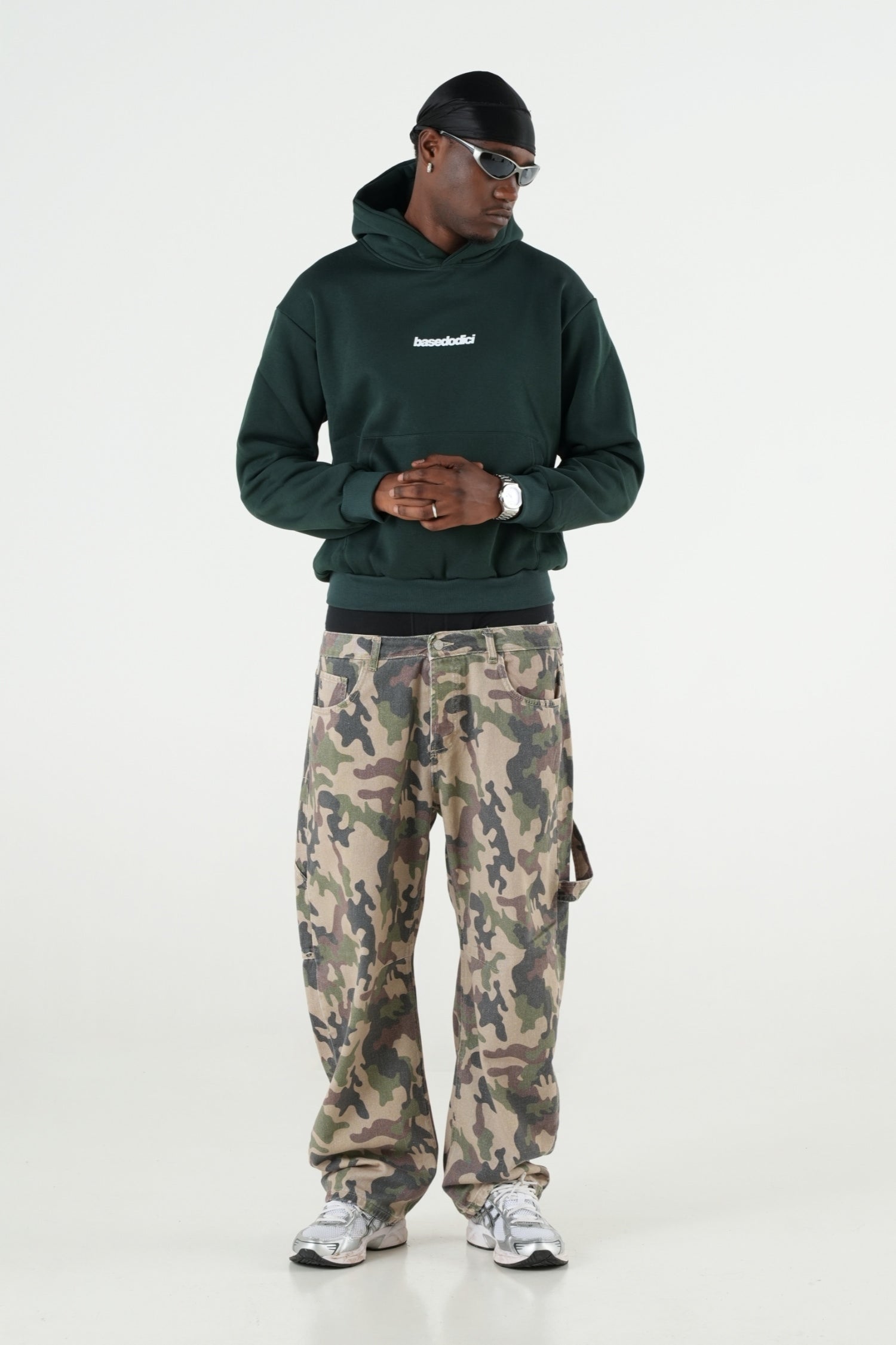 Hoodie "B12LAB" Bloodline Green/White