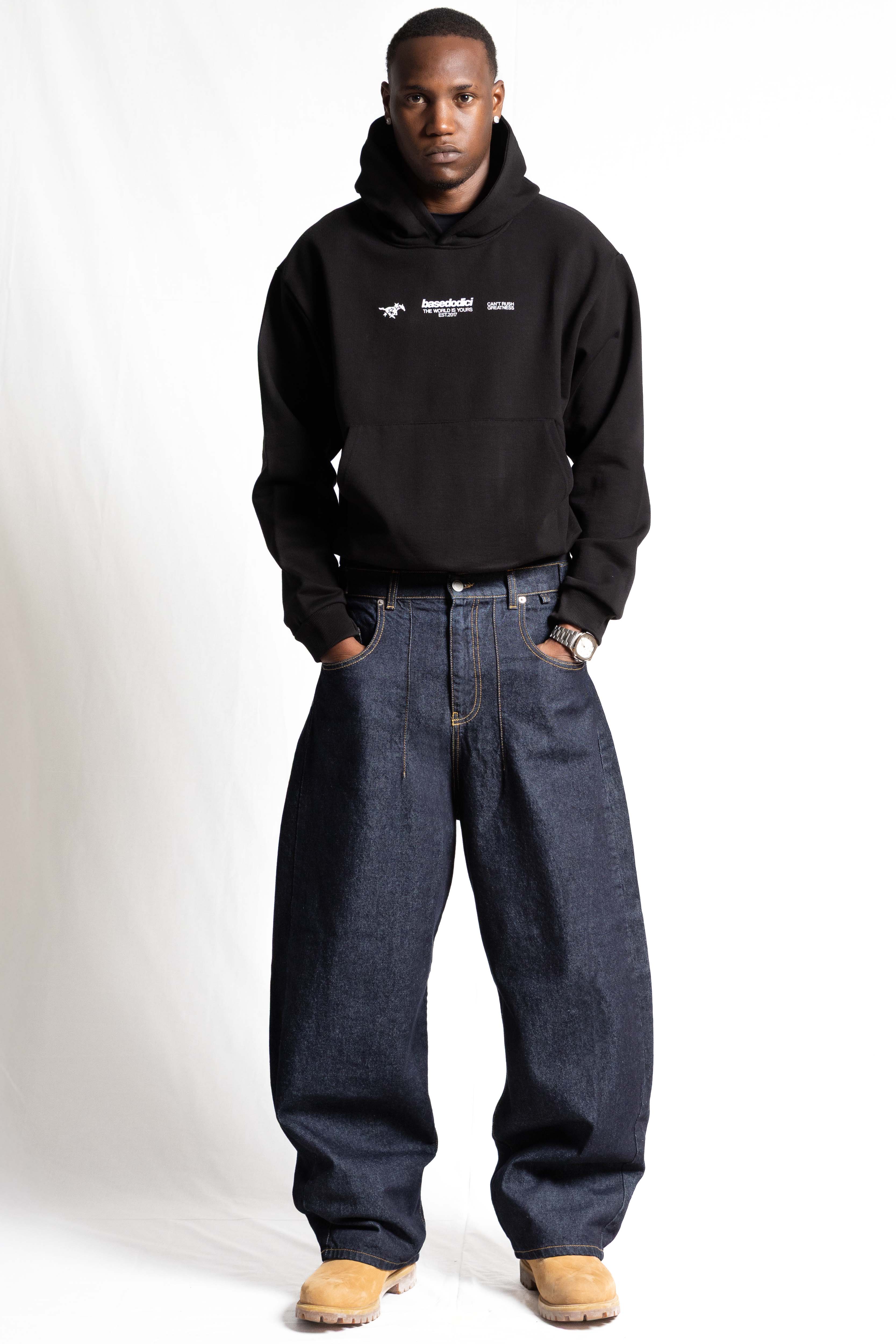 "RUDEBOY LDN" Hoodie Crown Black