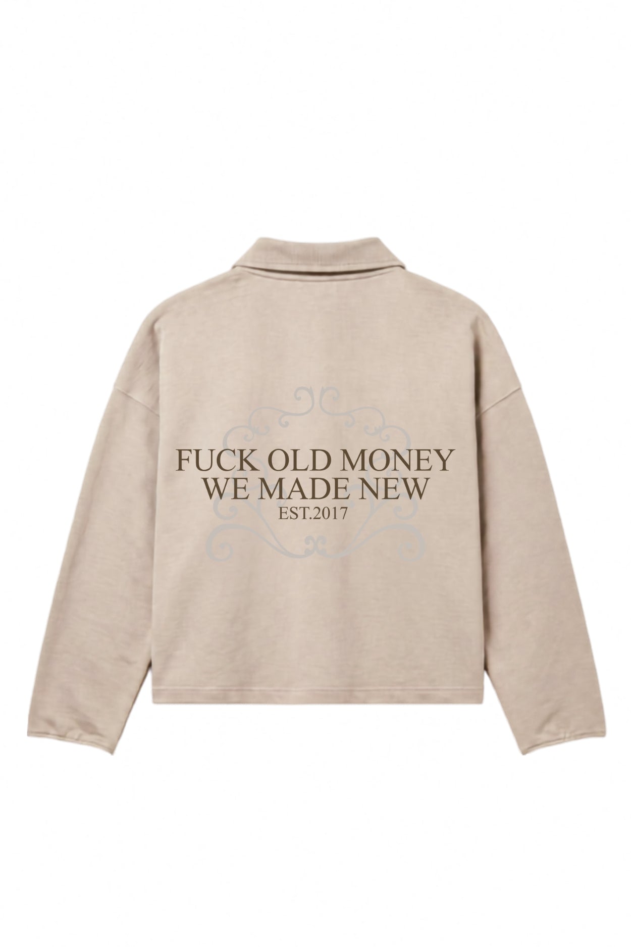 Polo Longsleeve "NEW MONEY” FCK Beige