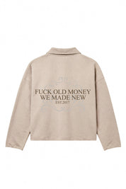 Polo Longsleeve "NEW MONEY” FCK Beige