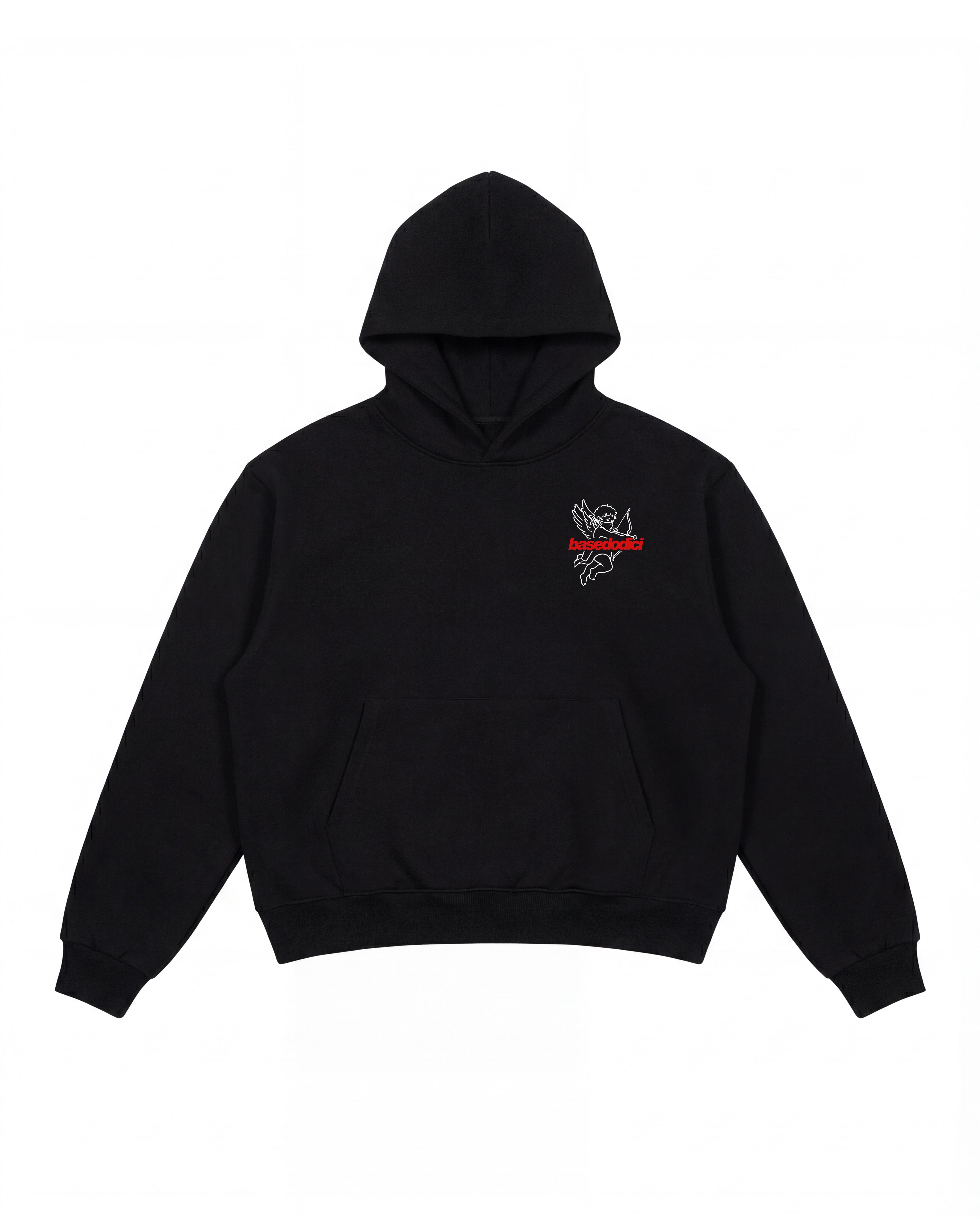 Hoodie "VALENTINE" Cupid Black
