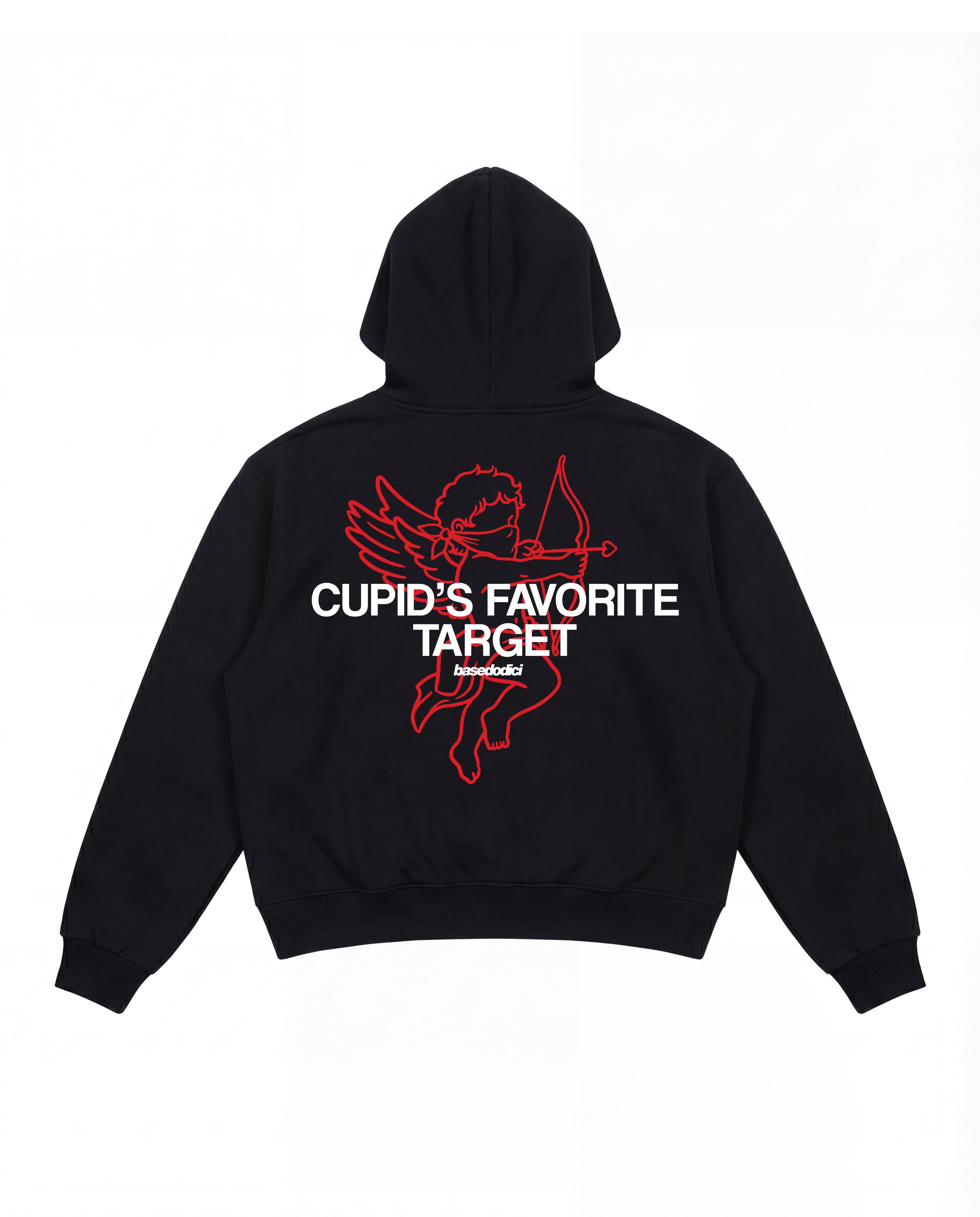 Hoodie "VALENTINE" Cupid Black