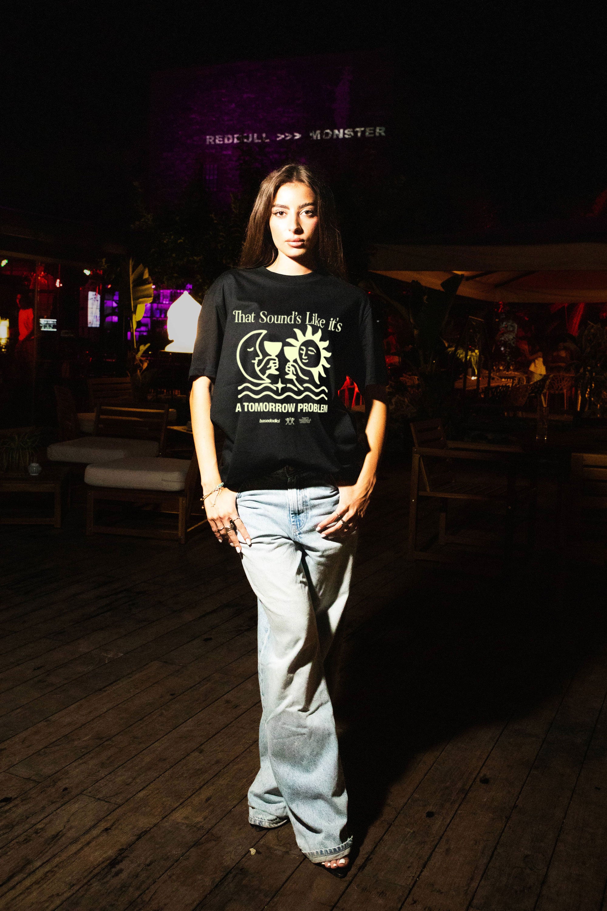 T-Shirt "TAVERNELLExBASEDODICI" Tomorrow Black