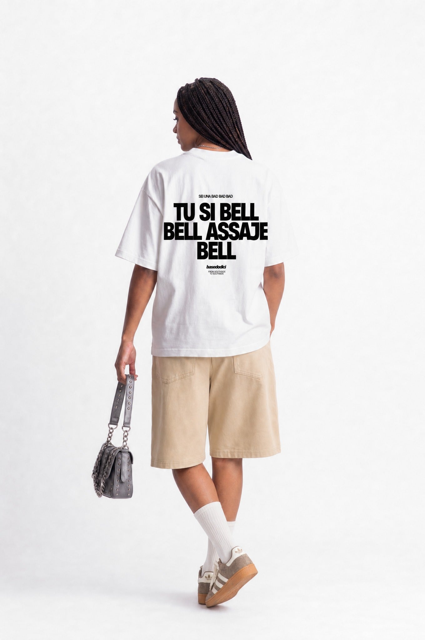 T-Shirt "COPY&PASTE" TU SI BELL BELL White/Black
