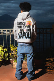 Hoodie “WISHYOUR” Boyfriend White/Multi