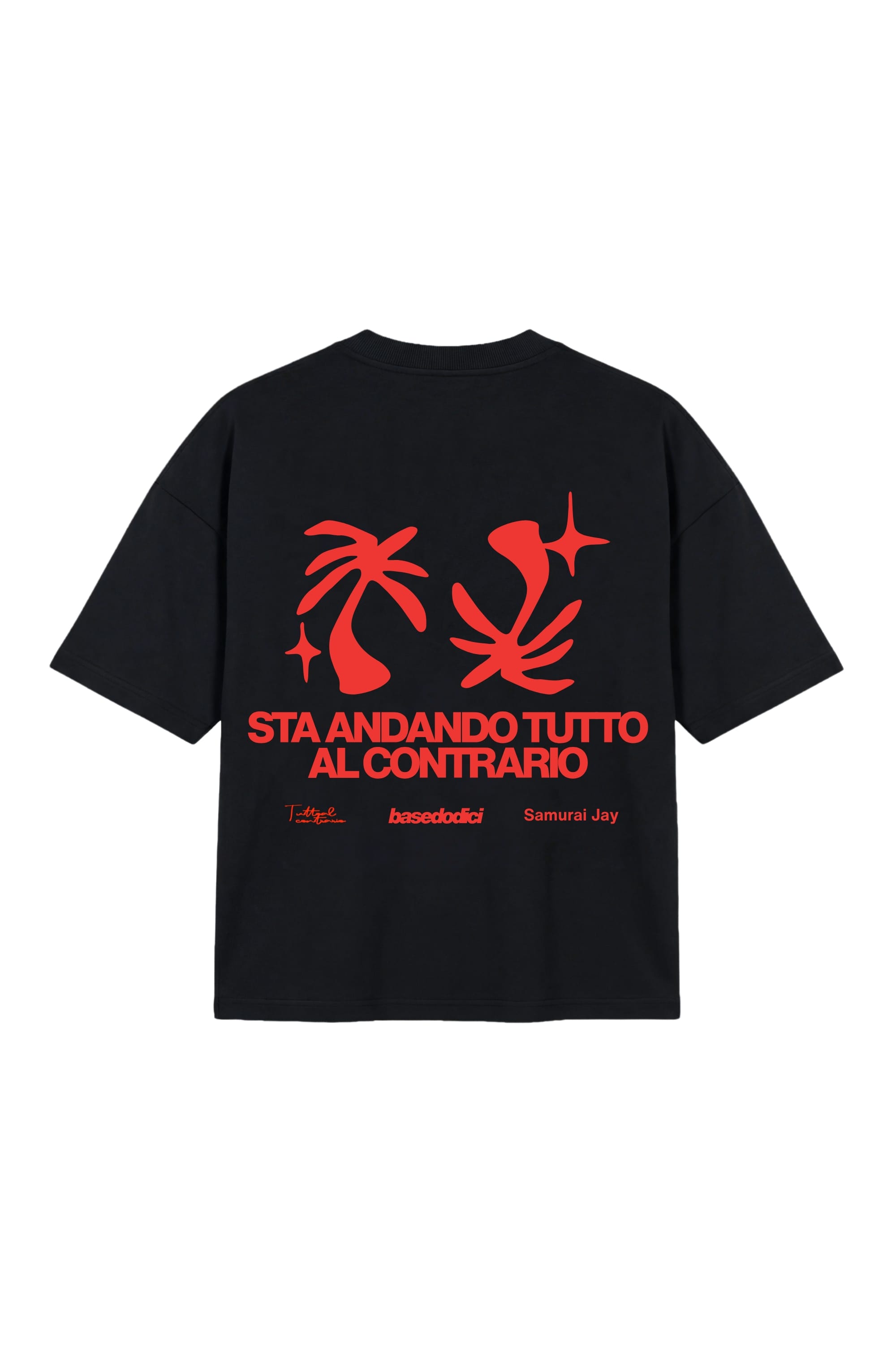 "SAMURAIJAYxBASEDODICI" TuttoSbagliato Tee Black/Red