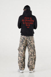 Hoodie "B12LAB" Bloodline Black/Red