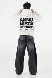 Hoodie "AMMO" MiStaiSoffrendo White/Black