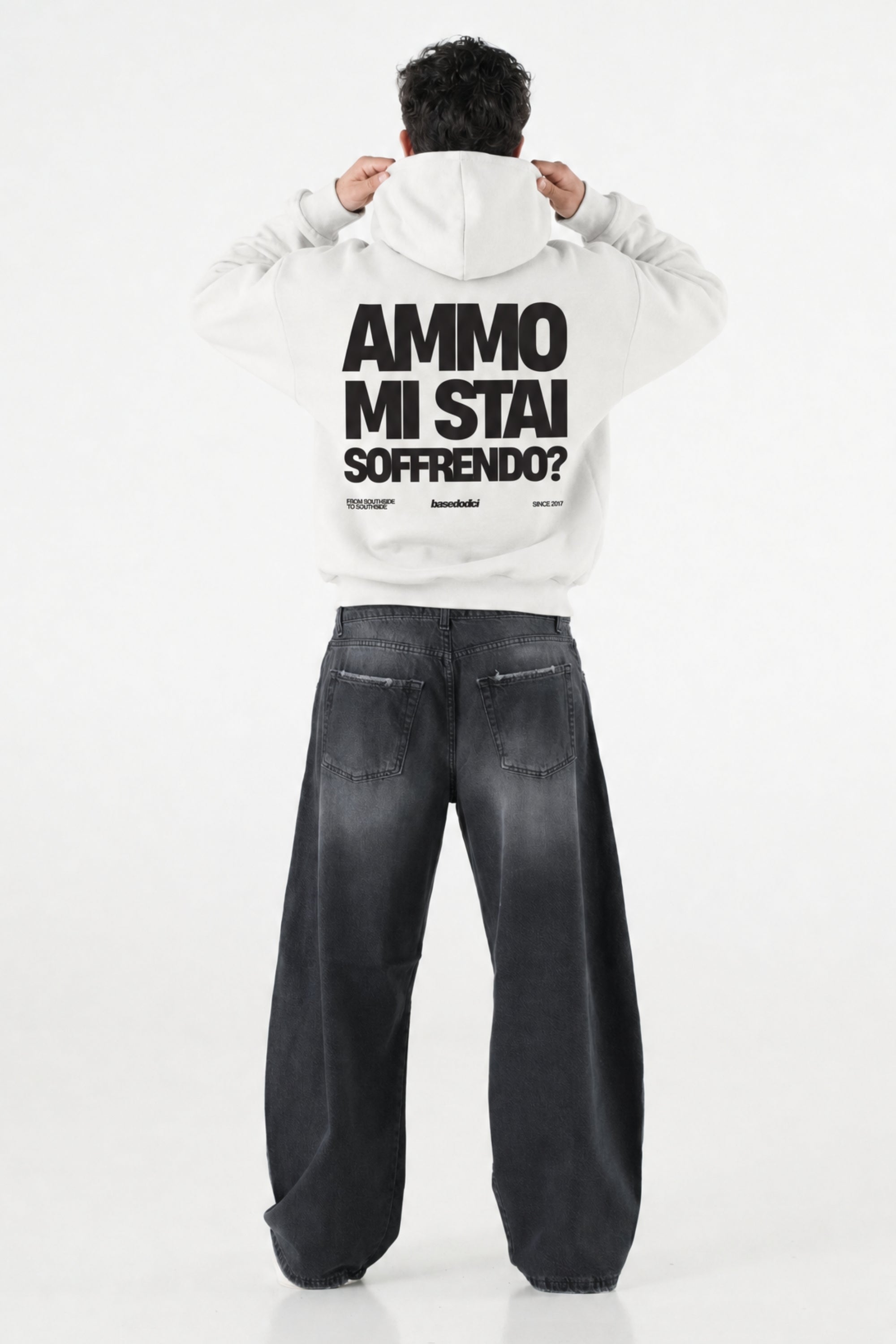 Hoodie "AMMO" MiStaiSoffrendo White/Black