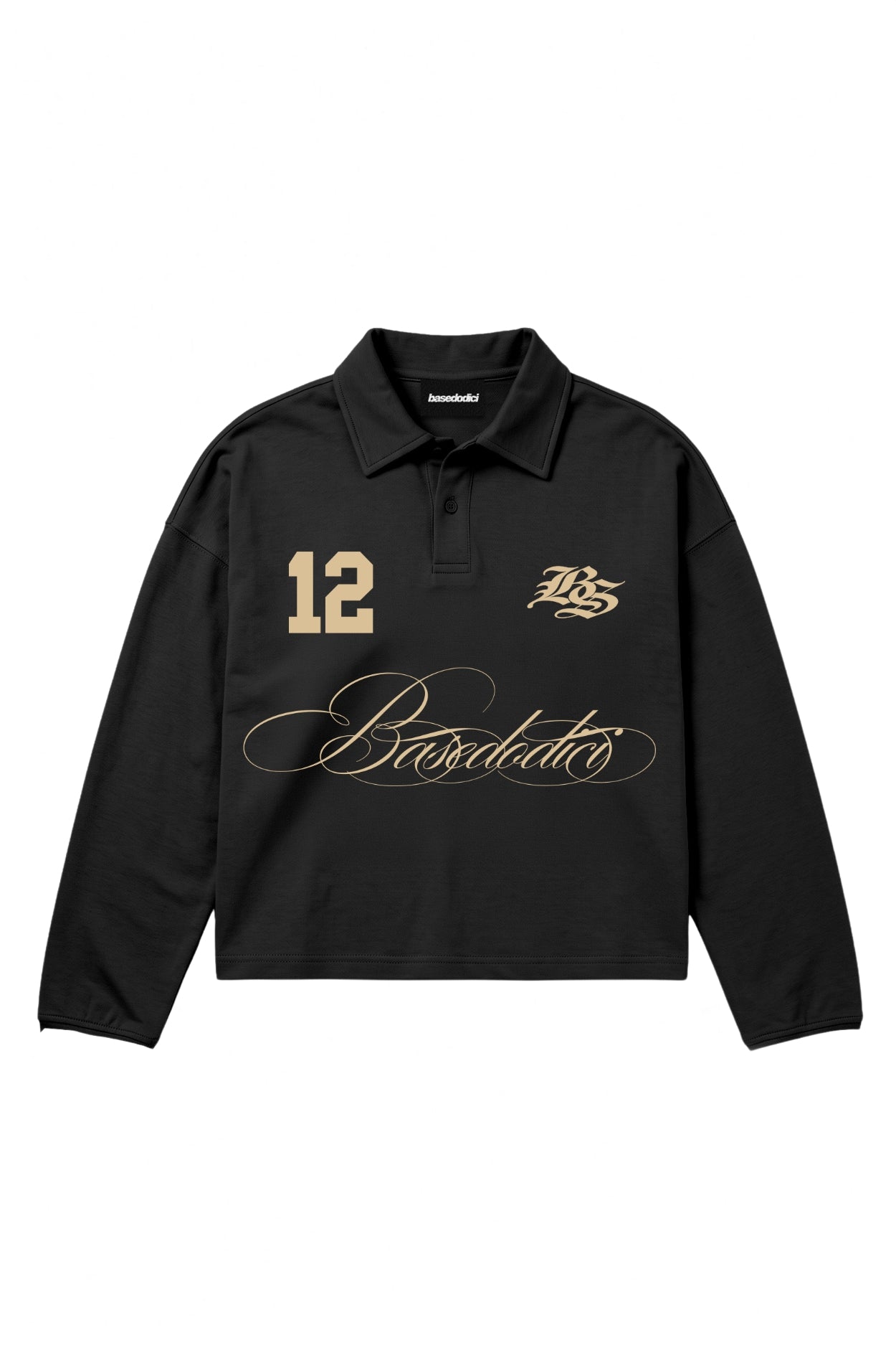 Polo Longsleeve "NEW MONEY” FCK Black
